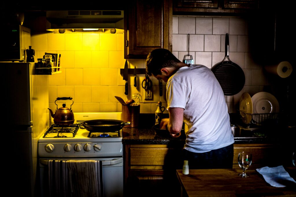 Man working in the kitchen
